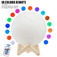 3D Print Earth Lamp Colorful Moon Lamp Rechargeable Change Usb Led Night Light Home Decor Creative Gift