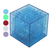 3D Puzzle Game Maze Coin Bank (Assorted Colors)
