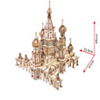 3D Puzzle Jigsaw Puzzle Model Building Kit Castle Famous buildings Wooden Natural Wood Adults
