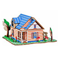 3D Puzzle Jigsaw Puzzle Model Building Kit Famous buildings Furniture House DIY Simulation Wooden Classic Unisex Toy Gift / Wooden Model