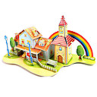 3D Puzzle Jigsaw Puzzle Model Building Kit Famous buildings House DIY Hard Card Paper Classic Anime Cartoon Kid