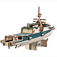 3D Puzzle Jigsaw Puzzle Wooden Model Warship Famous buildings House Wooden Natural Wood Unisex Toy Gift