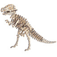 3D Puzzle Model Building Kit Tyrannosaurus Dinosaur with Sound Sensor Electric Wooden Kid