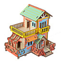 3D Puzzle Model Building Kit Wooden Model Famous buildings Chinese Architecture Fun Wood Classic Kid