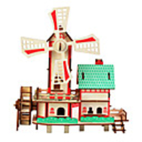 3D Puzzle Pegged Puzzle Model Building Kit Famous buildings Chinese Architecture Fun Wood Classic Kid