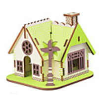3D Puzzle Wooden Puzzle Architecture Simulation Hand-made Wooden 17/18/20/29/33/24 pcs Kid