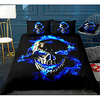 3D Skull Series 3-Piece Duvet Cover Set Hotel Bedding Sets Comforter Cover with Soft Lightweight Microfiber,  Include 1 Duvet Cover,  2 Pillowcases for Double/Queen/King(1 Pillowcase for Twin/Single)
