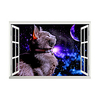 3D Star Moon Cat Home Children