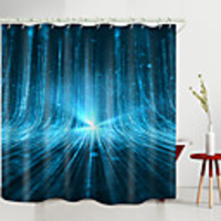 3D Technology light Digital Printing Shower Curtain Shower Curtains Hooks Modern Polyester New Design