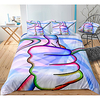 3D Thumb Print 3-Piece Duvet Cover Set Hotel Bedding Sets Comforter Cover with Soft Lightweight Microfiber,  Include 1 Duvet Cover,  2 Pillowcases for Double/Queen/King(1 Pillowcase for Twin/Single)