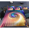 3D Vortex 3-Piece Duvet Cover Set Hotel Bedding Sets Comforter Cover with Soft Lightweight Microfiber,  Include 1 Duvet Cover,  2 Pillowcases for Double/Queen/King(1 Pillowcase for Twin/Single) miniinthebox