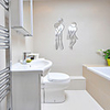 3D Wall Stickers Mirror Wall Stickers Toilet Decorative Wall Stickers,  Acrylic Home Decoration Wall Decal Wall Decoration 1pc