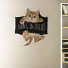 3D Walls Broker Hang Cat Cartoon Home Background Decor Removes Sticker miniinthebox