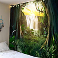 3D Waterval Tapestry Natuur Mountain Indische Mandala Tapijt Muur Opknoping Wandtapijten Boho Slaapkamer Muur Tapijt Bank Deken 3 Size