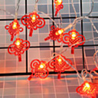 3m 20LEDs 1.5m 10LEDs Wishful Knot LED String Lights Battery Operated Fairy Lights New Year Spring Festival Party Decoration Lights