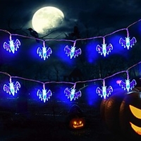 3m 20LEDs Little Bat Style Halloween String Lights AA Battery Operated Dhost Festival Horror String Lights Halloween Decoration Lights