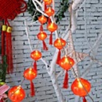 3m 20LEDs Red Lantern LED String Lights Creative Battery Operated 1.5m 10LEDs Fairy Lights New Year Lantern Festival Party Decoration Lights