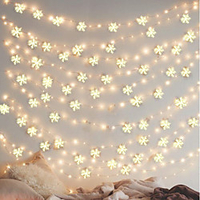 3M 30LED Christmas Artificial Snowflake Christmas Tree Decor Snow Fake Snowflakes Christmas decorations for home noel
