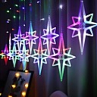 3M Christmas Polaris LED Curtain Light With 8 Function Controller EU Plug Fairy String Lights Living Room Outdoor Christmas Wedding Decoration 220V