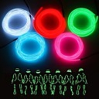 3m Flexible LED Light Strips 1 LEDs EL 1pc White Red Blue Party Decorative Suitable for Vehicles AA Batteries Powered