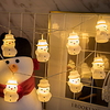 3m Snowman String Lights Christmas Lights 20 LEDs Warm White Decorative 5 V 1 set