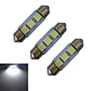 3pcs 1 W Decoration Light 60 lm Festoon 3 LED Beads SMD 5050 Cold White 12 V / 3 pcs