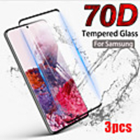 3PCS 100D Curved Tempered Glass For Samsung Galaxy S20 Ultra S20 Plus S20 Screen Protector For Samsung Note 10 Pro Note 10 9 8 Samsung Galaxy S10 Lite S10 9 8 Plus