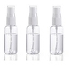 3pcs 50ml Transparent Empty Spray Bottles Travel Portable Plastic Refillable Bottles Liquid Container Organizer Empty Cosmetic Bottle