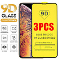 3PCS 9D Full Cover Tempered Glass For iPhone 12 11 Pro Max 12 Mini Protective Films For iPhone 12 11 X XS MAX XR SE 2020 8 7 6 Plus 5 se Full Cover Screen Protector Tempered Glass