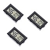 3pcs Digital Embedded Thermometer LCD Instant Read Refrigerator Aquarium Monitoring Display with Waterproof Detector