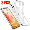 3PCS Heavy Duty Protection Case For iPhone 12 11Pro XS Max X SE 2020 Four Corner Strengthen Silicon Clear Case For iPhone XR XS MAX 8 7 6 Plus