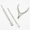 3pcs in one manicure tools cuticle callus nipper scissor cutter pusher remover for nail art files