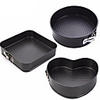 3Pcs Set Baking Pans Kitchen Cake Tool Cake Mold Square Round Heart Shape Metal Round Baking Dish Bakeware Non-stick Mold Kitchen Accessories