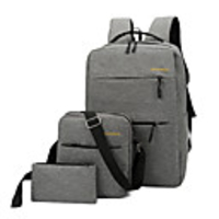 3pcs Travel Bag Laptop Backpack College Bookbag Large Capacity Waterproof with USB Charging Port Casual Outdoor Travel Nylon Fits 15.6 Inch Laptop Gift For Men and Women 304514 cm