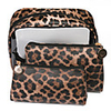 3pcs Travel Organizer Cosmetic Bag Travel Toiletry Bag Large Capacity Washable Travel Storage Durable Leopard Print PU Leather Portable Foldable Luggage