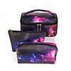 3pcs Travel Organizer Cosmetic Bag Travel Toiletry Bag Large Capacity Washable Travel Storage Durable Starry Sky PU Leather Portable Foldable Luggage