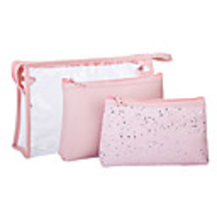 3pcs Travel Organizer Cosmetic Bag Travel Toiletry Bag Large Capacity Waterproof Travel Storage Durable Transparent Sequin PVC(PolyVinyl Chloride) Portable Foldable Luggage
