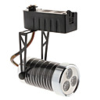 3W 250-280LM 3000-3500K Warm White Light Black Shell LED Track Lamp (85-265V)