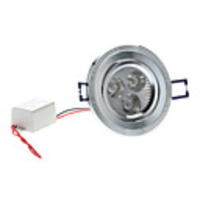 3W 270-300LM 5800-6300K Natural White Light Silver Cover LED Ceiling Bulb (85-265V)