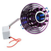 3W 270-300LM RGB Light Purple Cover LED Ceiling Bulb (220-240V)