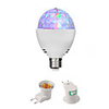 3W E27 DJ Disco Stage Light Ball Lamp RGB Rotating Ball Lamp for LED Bulb Family PartyBirthdayFestivalDesk Decoration(with E27 to EU Plug Adapter)