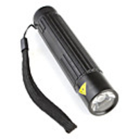 3W LED Lens Flashlight 3XAAA Black