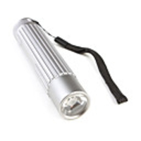 3W LED Lens Flashlight 3XAAA Silver