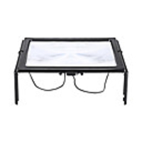 3X foldable desktop magnifying glass with LED light for reading