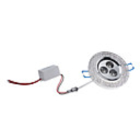3x1W 240-260LM 6000-6500K Natural White Light Circle Crystal LED Ceiling Bulb (85-265V)