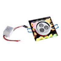 3x1W 240-260LM 6000-6500K Natural White Light Colorful Crystal Square LED Ceiling Bulb (85-265V)