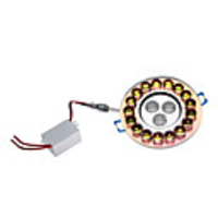 3x1W 240-260LM 6000-6500K Natural White Light Pink Diamonds Crystal LED Ceiling Bulb (85-265V)