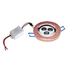 3x1W 240-260LM 6000-6500K Natural White Light Pink Pattern Crystal LED Ceiling Bulb (85-265V)