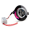 3x1W 270LM 6000-6500K White Light Purple Acrylic Crystal Ceiling Lamp LED Bulb (85-265V)