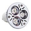 3x1W GU10 3 LED 300Lm 6000K White Light Bulb 95-260V